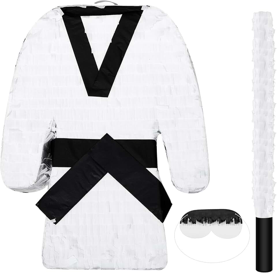 Maitys Karate Piñata Martial Arts Piñata with Rod and Blindfold