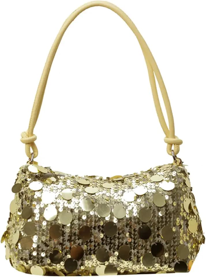 Women Sequin Bag Small Shoulder Tote Sparkly Purse Clutch Handbags Evening Bag Party Bling Glitter Sparkle Sequin Purse