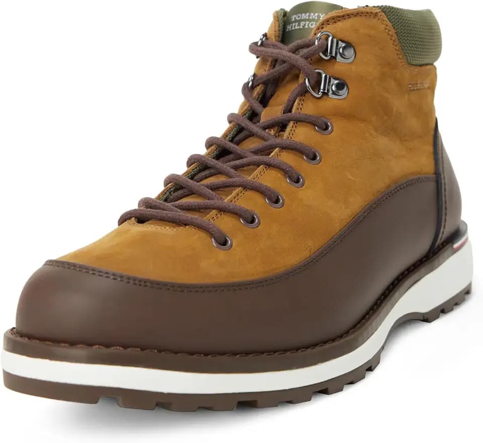 Tommy Hilfiger Herren Stiefel Corporate Outdoor Nubuck Boot aus Leder