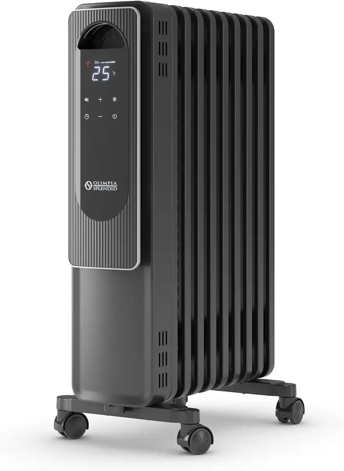 Olimpia Splendid Caldorad Tech 9 - Digitaler Ölradiator 2000 W mit Eco-Modus, Tages-Timer, Einstellbarem Thermostat und Wärmeschutz bis 145 °C – für Räume bis 60 m³