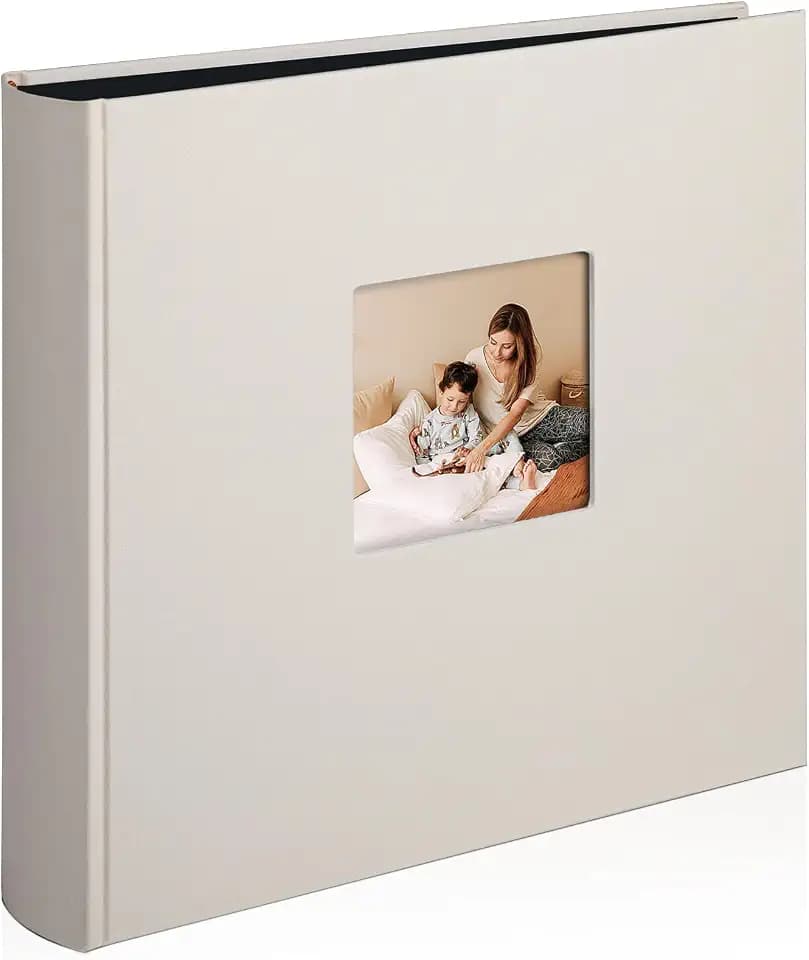 1DOT2 Leinen Fotoalbum, 30x30cm, Beige