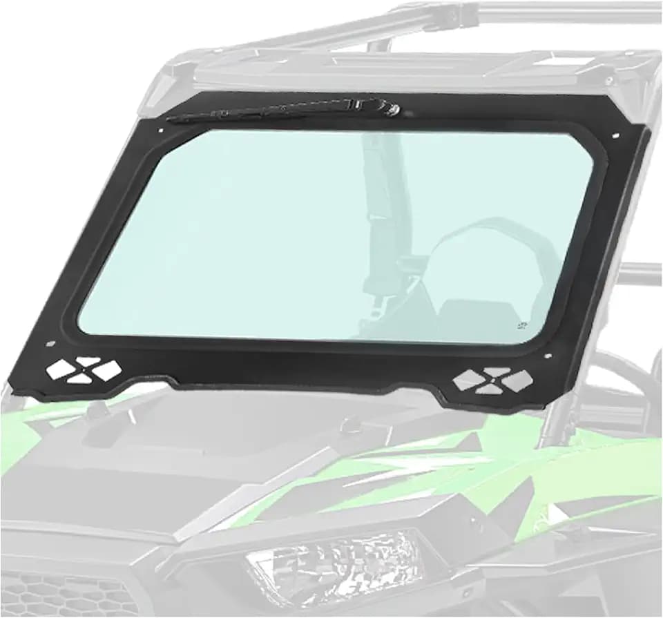 ECOTRIC Vented Glass Windshield Compatible with 14-18 Polaris RZR 900/1000