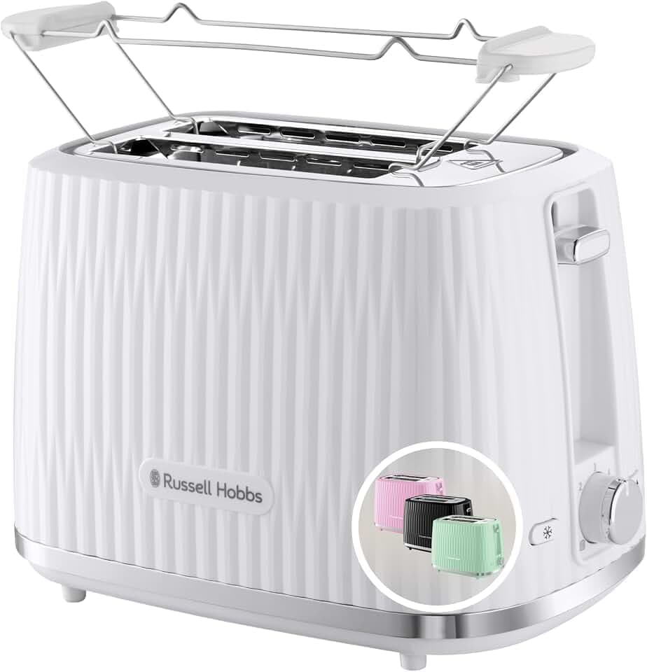 Russell Hobbs Toaster Eden Weiß, 2-Scheiben, 6 Bräunungsstufen, 27370-56