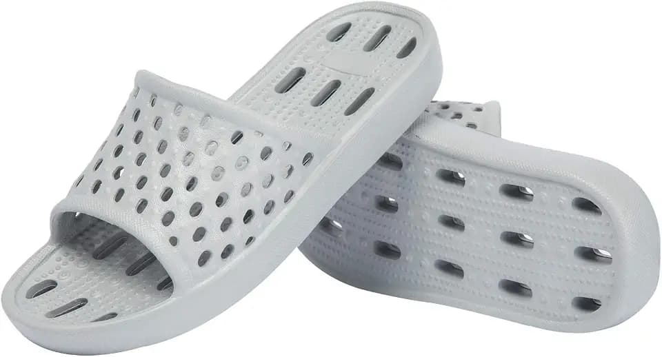 Ranberone Shower Shoes Women Quick Drying Non Slip College Dorm House Shower Sandals with Holes