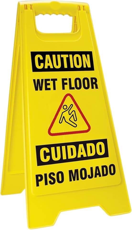 AccuformNMC SBPFW424 Sturdy Plastic 2 X Fold-Ups Spanish Bilingual Floor