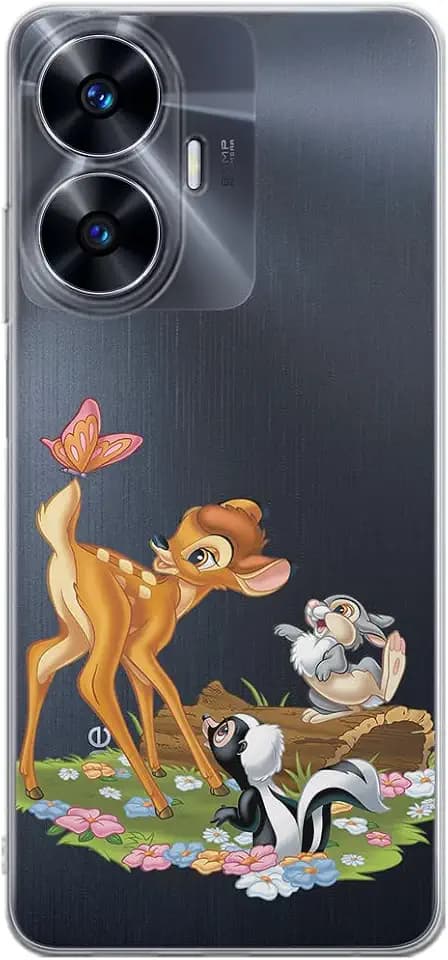 ERT GROUP Handyhülle für Realme C55 Original und offiziell Lizenziertes Disney Muster Bambi & Friends 002 optimal an die Form des Handy angepasst, teilweise transparent