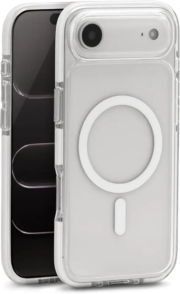 iHome Magsafe Velo Case for iPhone, Shockproof, MagSafe Compatible, Camera Guard (Clear, iPhone Air)