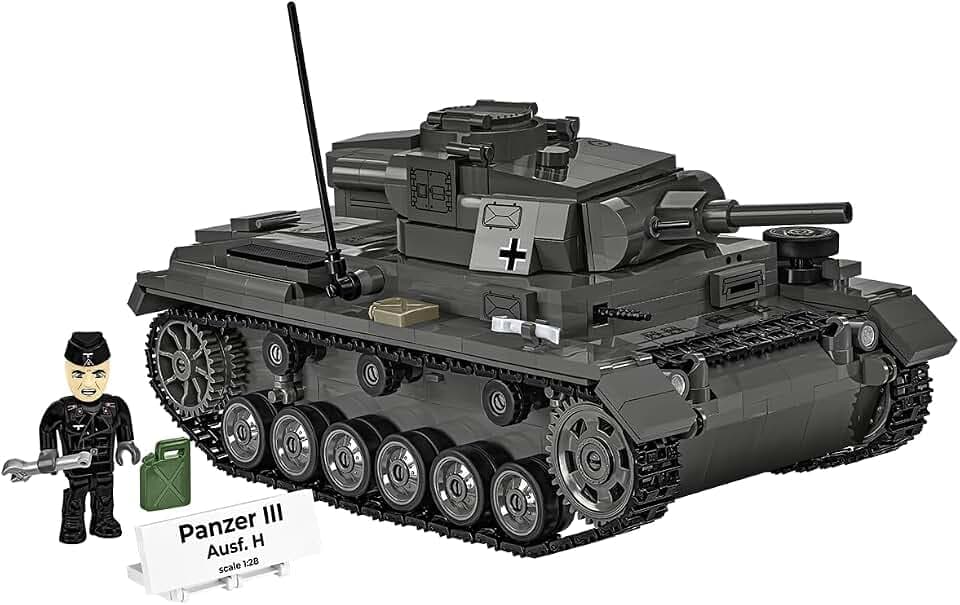 COBI Panzer III AUSF. H, Maßstab 1:28, 963 Teile, Panzermodell