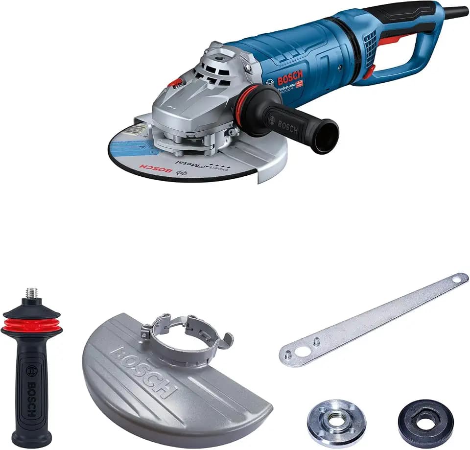 Bosch Professional Winkelschleifer GWS 27-230 PR (Leistung: 2.700 W, Scheiben-Ø: 230mm, PROtection-Schalter, Vibration Control, inkl. Schutzhaube)