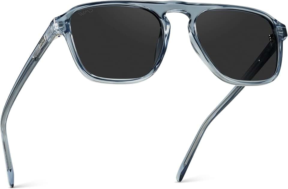 WearMe Pro Emerson Men's Polarized Aviator Sunglasses, Square Frame, UV400