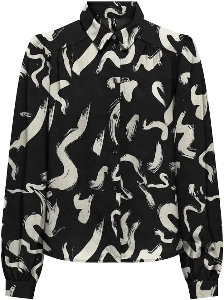 ONLY Damen Onlnova Life Elite L/S Emma Shirt AOP Top (1er Pack)
