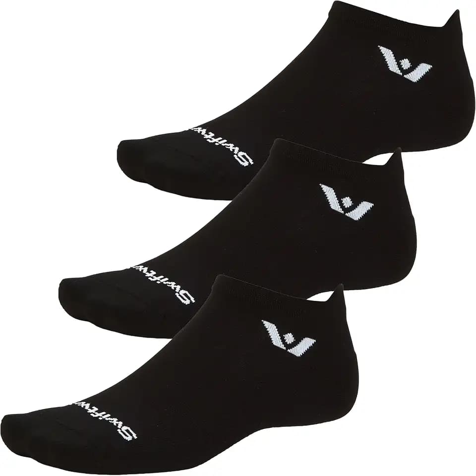 Swiftwick- ASPIRE (3 Pairs) No-Show Running Socks, Cycling Socks, Compression Fit