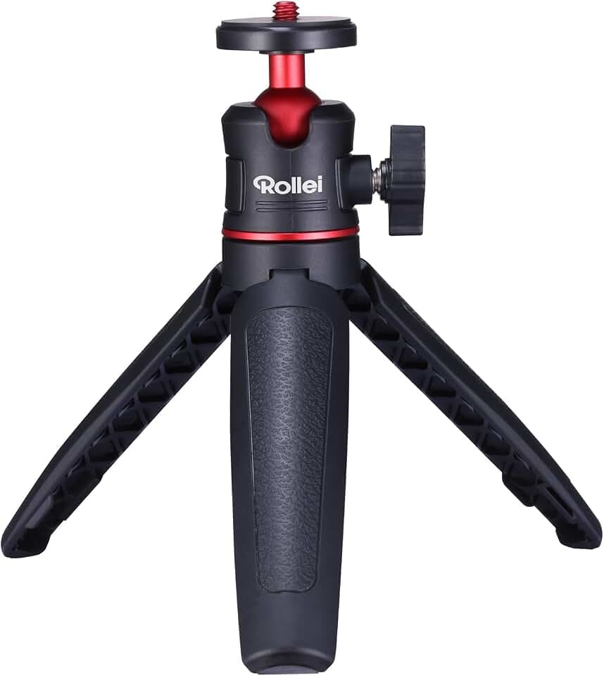 Rollei Ministativ Comfort Desktop 2-in-1 Tischstativ mit 360° Kugelkopf