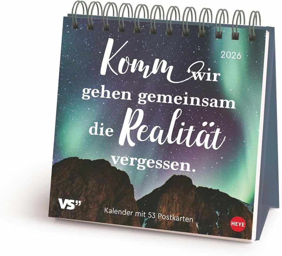Visual Statements Premium-Postkartenkalender 2026: Woche für Woche motivierende Weisheiten und kluge Zitate zum Sammeln und Verschicken. ... Typo Art-Design (Postkartenkalender Heye)