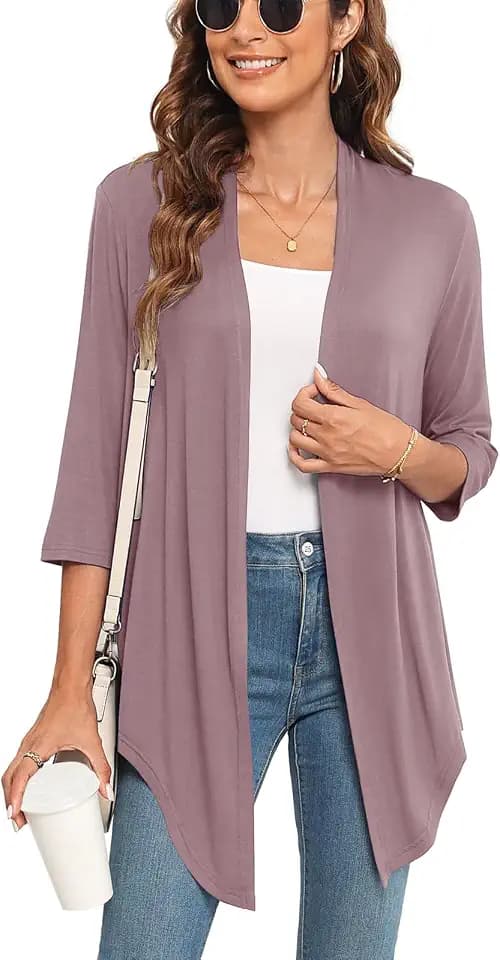 Veryoung Women's 2026 Casual Short Sleeve Cardigan Front Tie Lightweight Summer Casual Open Front Cardigans