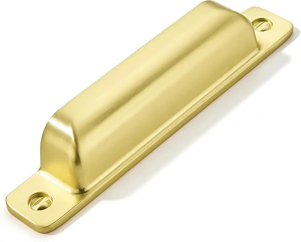 5 Packs 3-3/4in(96mm) Drawer PullsBrushed Gold Brass Cabinet Cup Pulls Kitchen Hardware Cabinet Handles Cabinet Pulls Dresser Drawer Handles Knobs