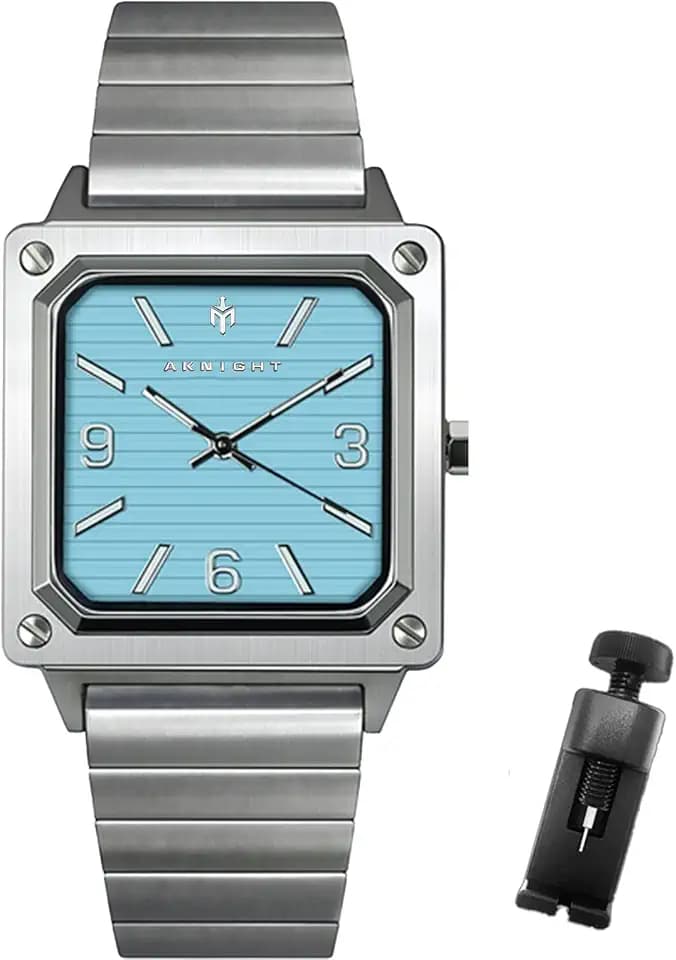 AKNIGHT Herren-Armbanduhr Chronograph Edelstahl wasserdicht Datumsanzeige analoge Quarzuhr modisch lässig Business Kleid Armbanduhren für Herren