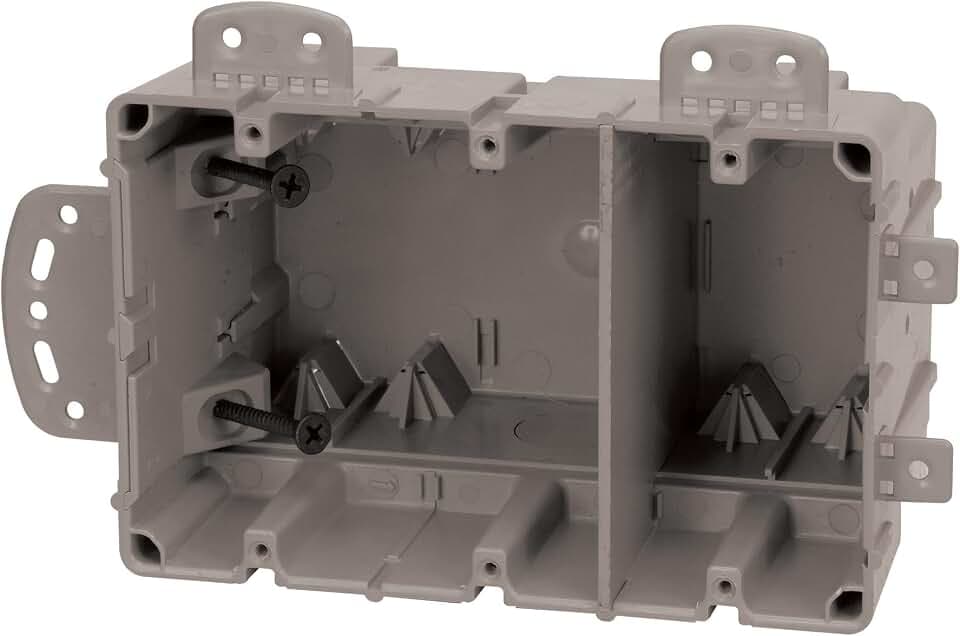 Southwire MSBMMT3G 3 Gang Multi Mount Device Box with Depth Adjustable; Heavy Duty 42lb; Gray