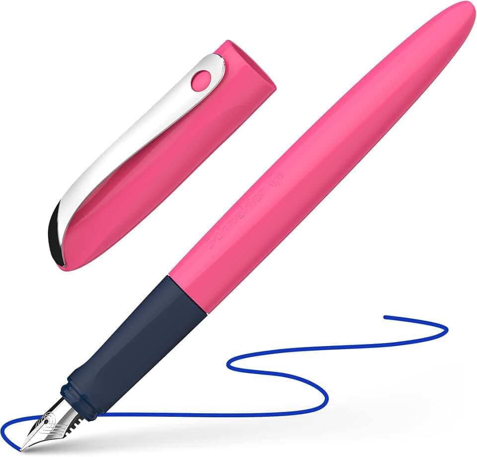 Schneider 162119 Wavy Füller (für Rechts- und Linkshänder, mit Anfängerfeder) pink