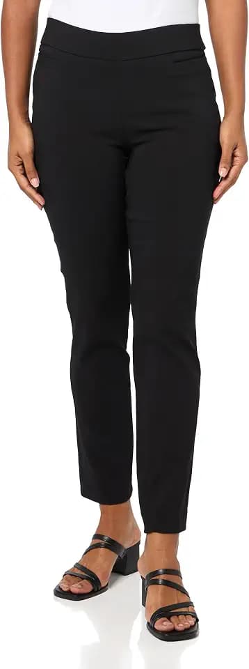 Briggs New York Women's Petite Super Stretch Millennium Welt Pocket Pull On Career Pant
