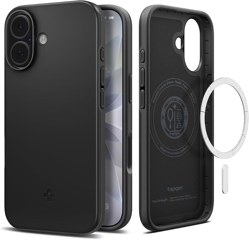 Spigen iPhone 17 Hülle Thin Fit MagFit -Black