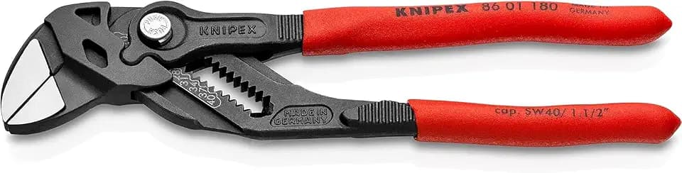 KNIPEX Zangenschlüssel Zange und Schraubenschlüssel in einem, 86 01 180 SB