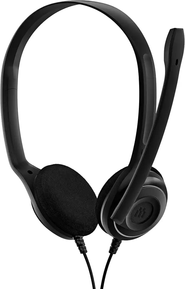 EPOS PC 8 USB On-Ear-Stereo Wired Headset mit Mikrofon, Kopfhörer mit Kabel, Inline-Lautstärke, Stummschaltung, Mikrofon-Rauschunterdrückung, Hochwertig, für Laptop, PC, Mac - Online-Anrufe Unterric