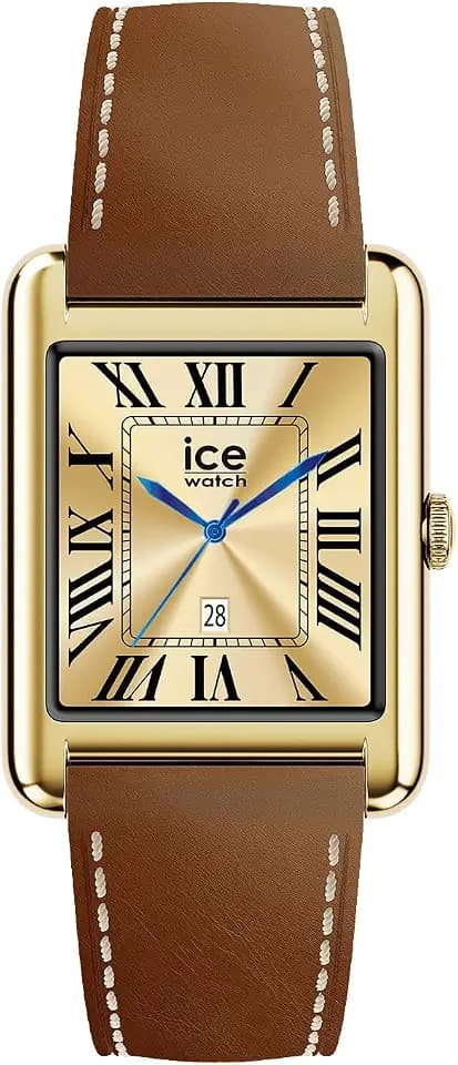 ICE-WATCH - Ice smart TKS 2.0 Gold Camel Smooth - Gold Damenuhr mit Lederarmband - 025619 (1.41 Zoll / 32mm) - Smartwatch, Aufzeichnung von körperlicher Aktivität und Gesundheitsdaten