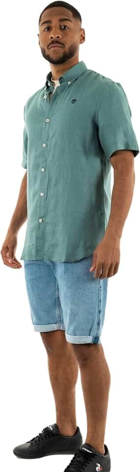 Timberland Herren Linen Short Sleeve Shirt Unterhemd