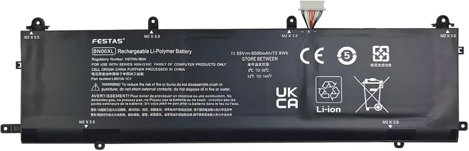 FESTAS BN06XL Akku kompatibel mit HP Spectre X360 15-EB 15-EB0000