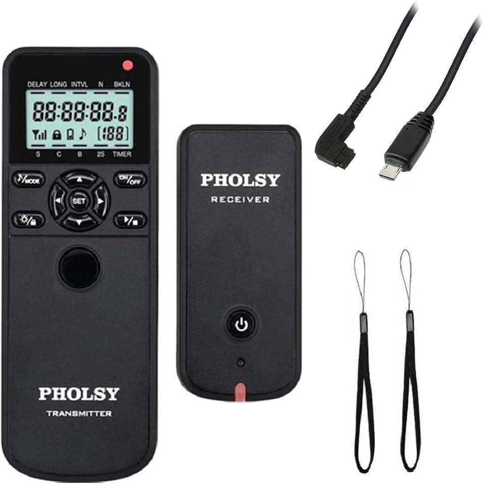 PHOLSY Intervalometer Kabelloser Fernbedienung für Sony Kamera Fernauslöser