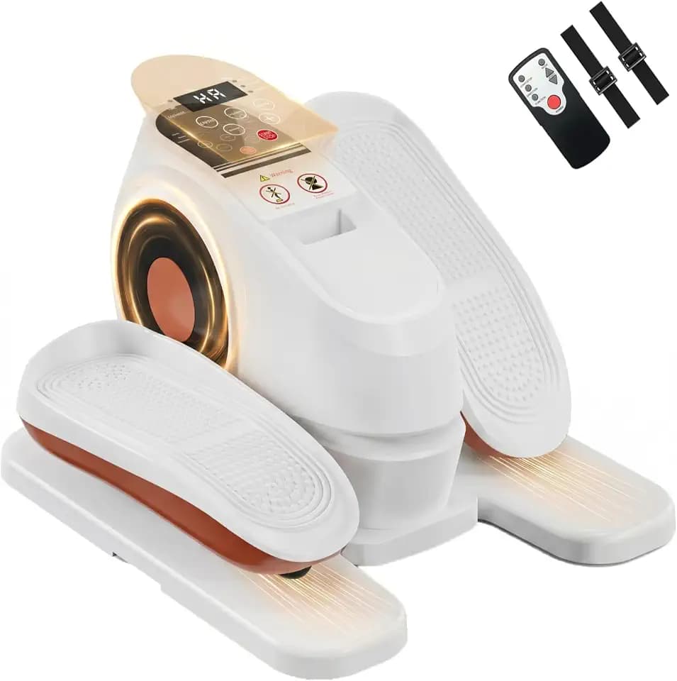 Under Desk Elliptical Machine, 16-Speed Electric Elliptical Leg Exerciser as Seen on TV for Seniors, Quiet Portable Seated Pedal Exerciser for Home Office with Auto & Manual Modes, and Remote Control