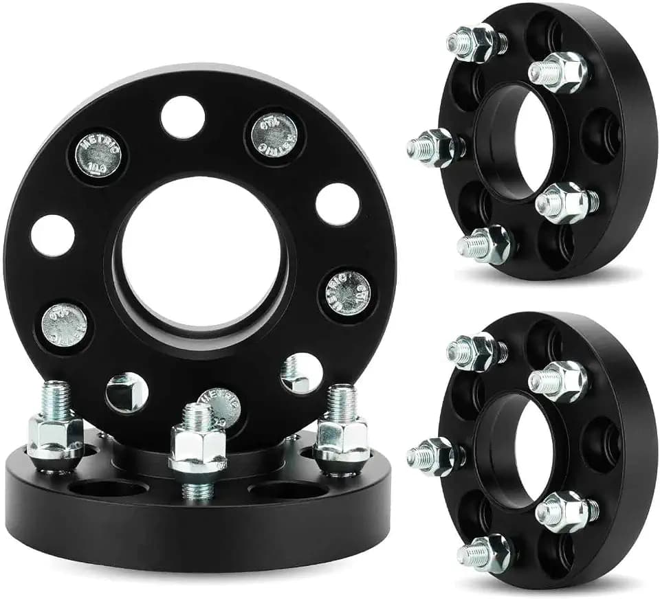5x4.5 1in Hubcentric Wheel Spacers, 5x114.3mm Forged 5 Lugs Wheel Adapters, Fit for Hyundai Genesis Coupe Tiburon Veloster Mazda 3 5 6 CX-5 CX-7 CX-9, 67.1mm Bore with M12x1.5 Studs 4pcs