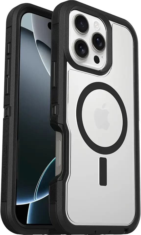 OtterBox iPhone 16 Pro Max Defender Series XT Clear Case - Dark Side (Single Unit Ships in polybag)