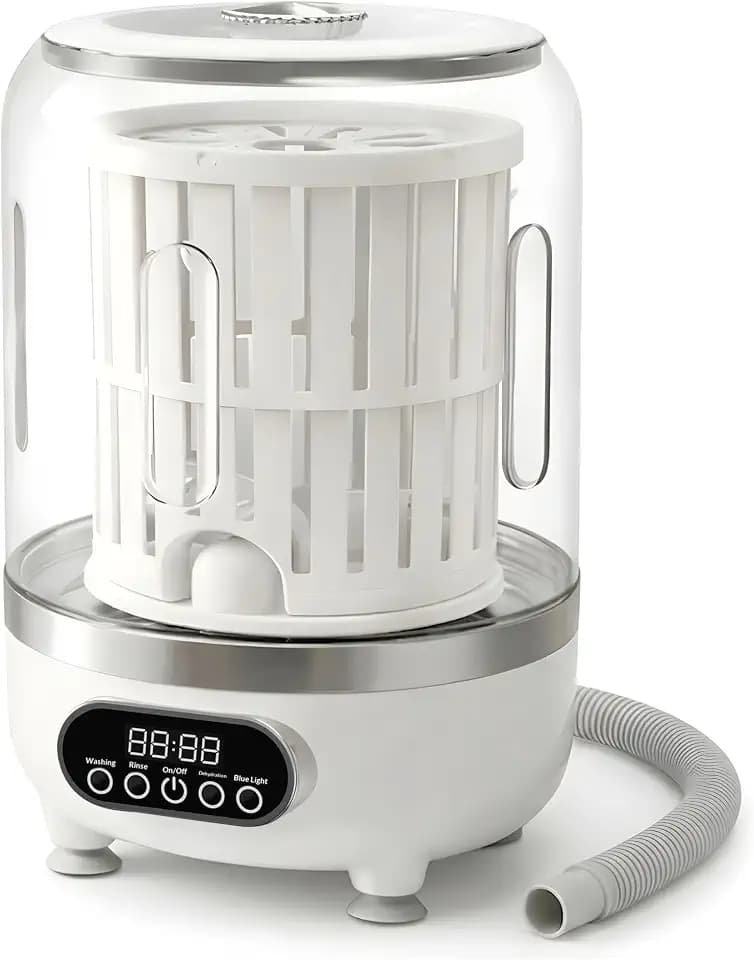 3-in-1 Mini Portable Washing Machine, 3L Capacity Compact Washer with Digital Display & Multiple Modes, Durable ABS & PP Material, Small Laundry Solution for Undergarments, Socks, Baby Clothes