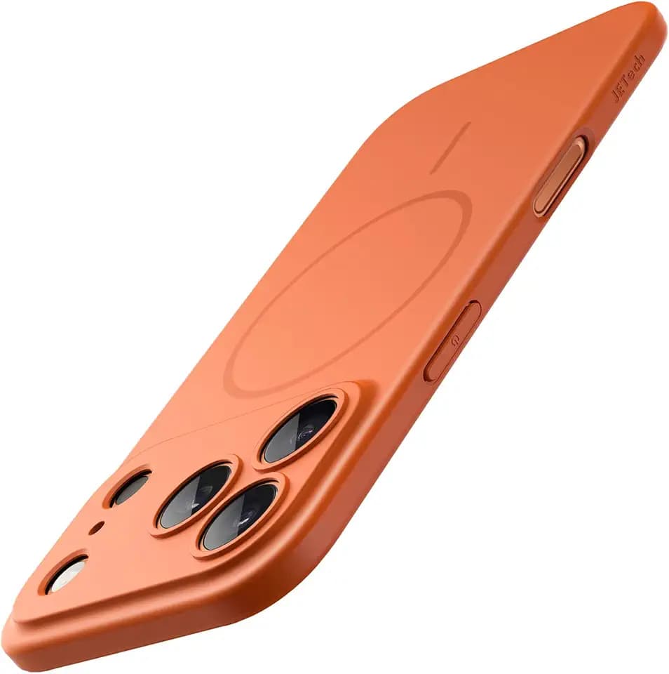 JETech Magnetic Slim Case for iPhone 17 Pro, Orange