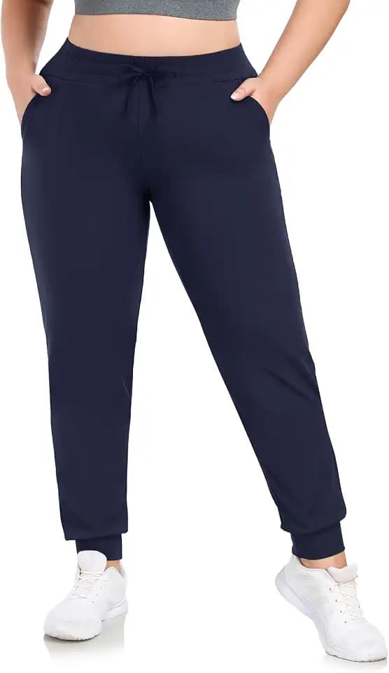 HLTPRO Plus Size Sweatpants Women - Joggers for Women with Pockets Yoga Workout Athletic Lounge Casual Pants Running