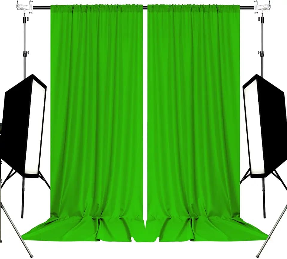 10ft x 8ft Green Screen Backdrop for Photography, Greenscreen Background