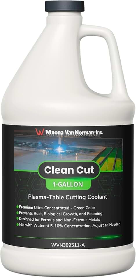 Clean Cut | Plasma-Table Cutting Coolant | Premium Ultra-Concentrated | Green Color (1 Gallon)