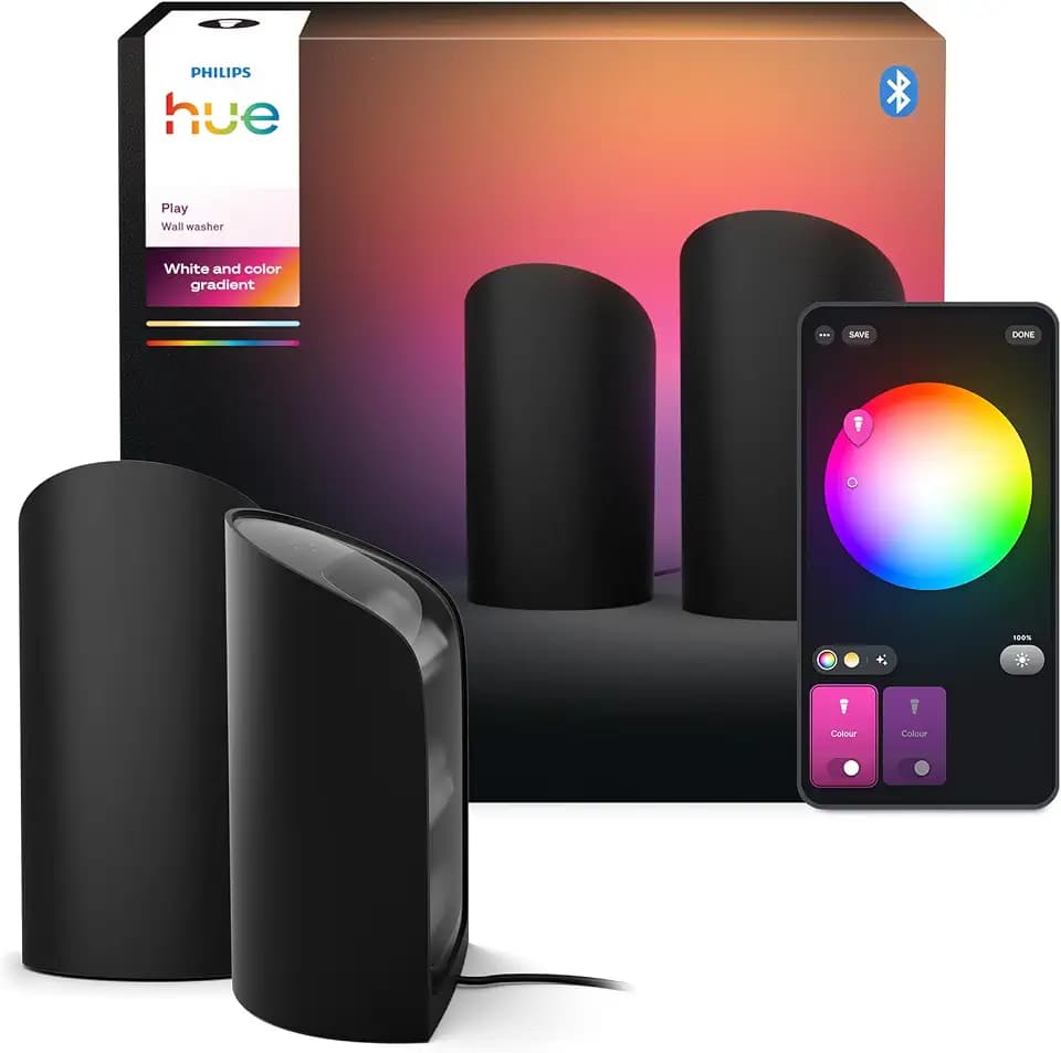 Philips Hue Play Smart Wall Washer, Ambientebeleuchtung, Schwarz, 2er Pack
