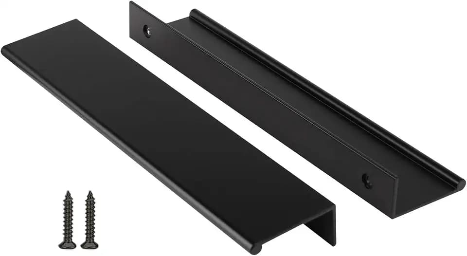 Peaha 30 Pack Kitchen Cabinet Handles 6-5/16" Black Drawer Pulls Edge Pulls