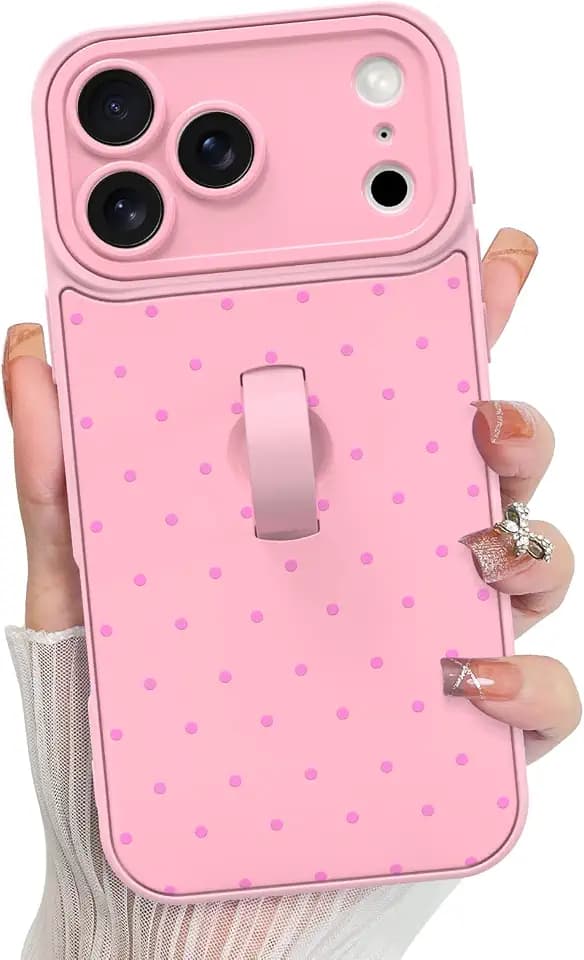 KANGHAR Compatible with iPhone 17 Pro Case Spot -Pink