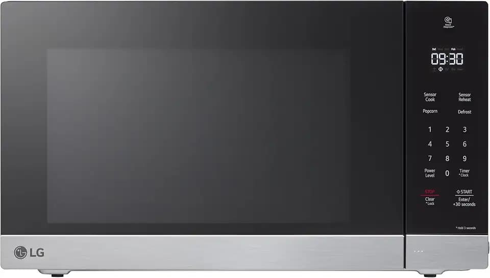 LG Countertop Microwave, 1.5 cu. ft., Stainless Steel, 21.44"x12.13"x16.19", Smart Inverter, Sensor Cooking, 1200 Watts