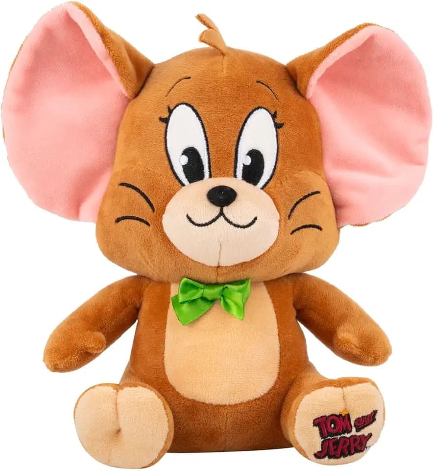 Jazwares Warner Bros. Discovery Tom and Jerry, 8-Inch Jerry Plush - Super-Soft and Huggable Plush Toy - Official Licensed Plush - for All Ages