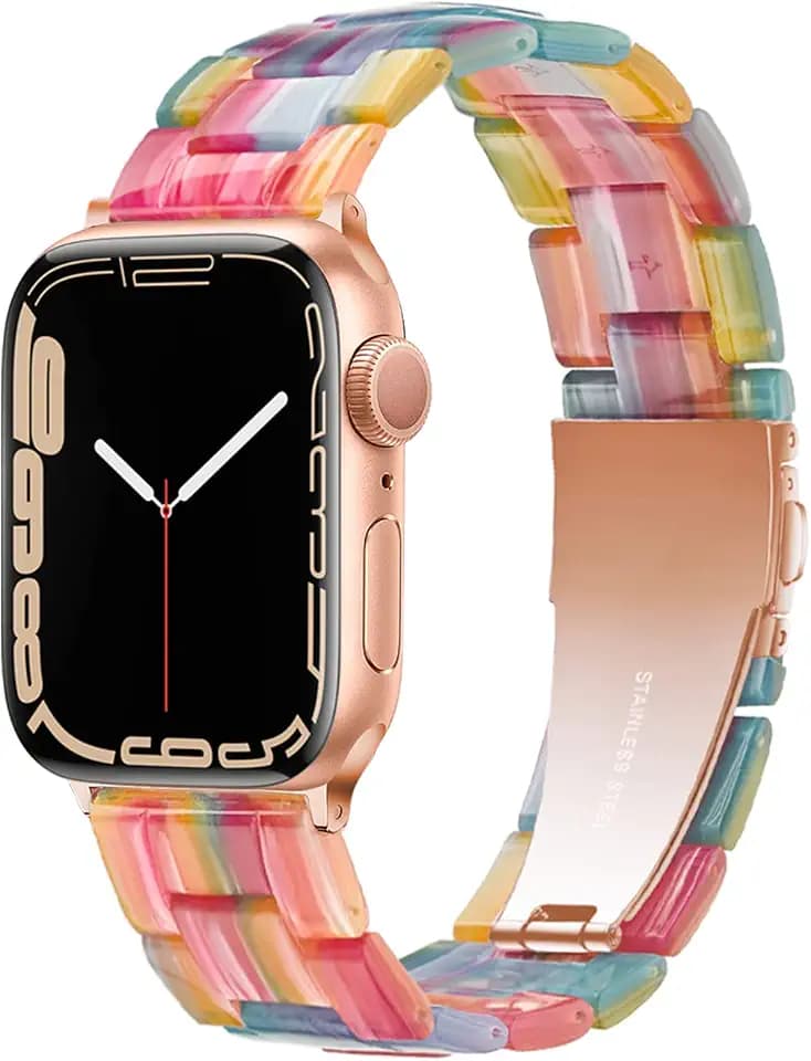 Light House Apple Watch Bands-Fashion Lightweight Resin iWatch Bands for Women Men 38mm/40mm/41mm/42mm(Series 11 10), 49mm/46mm/45mm/44mm/42mm(S 3 2 1), Compatible with Apple Watch Series 11 SE 10 9 8 7 6 5 4 3 Ultra