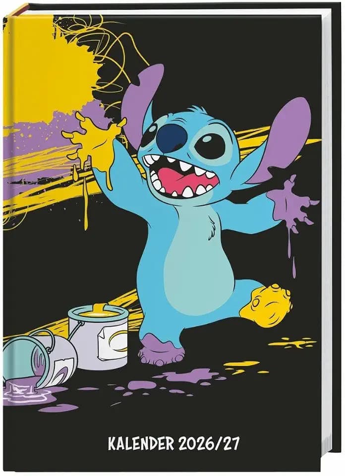 Stitch 17-Monats-Kalenderbuch A5 2027 - 17 Monate. Von August 2026 bis Dezember 2027: Blau und frech: der beliebte Disney-Star in einem ... und Termine im Blick im Format 15,2 x 21,5 cm