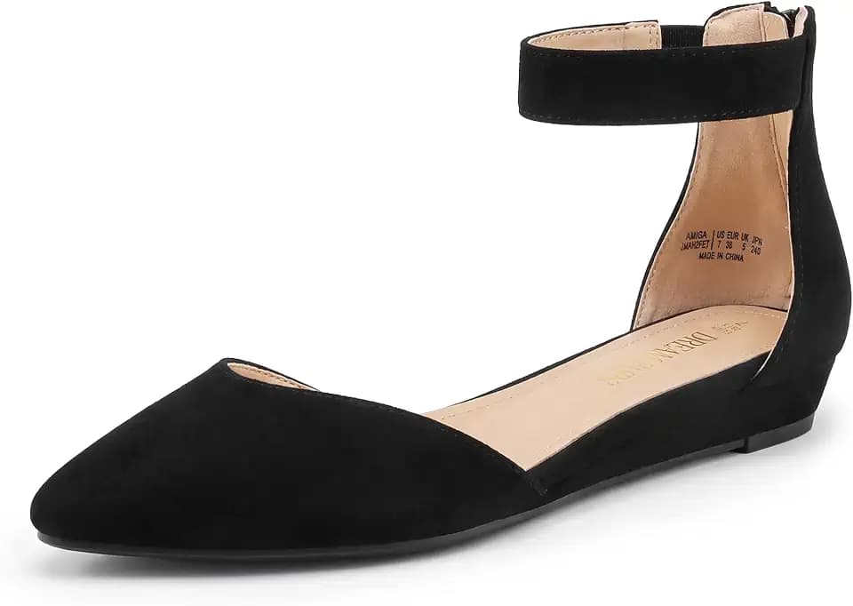 DREAM PAIRS Women's Ankle Strap Flats