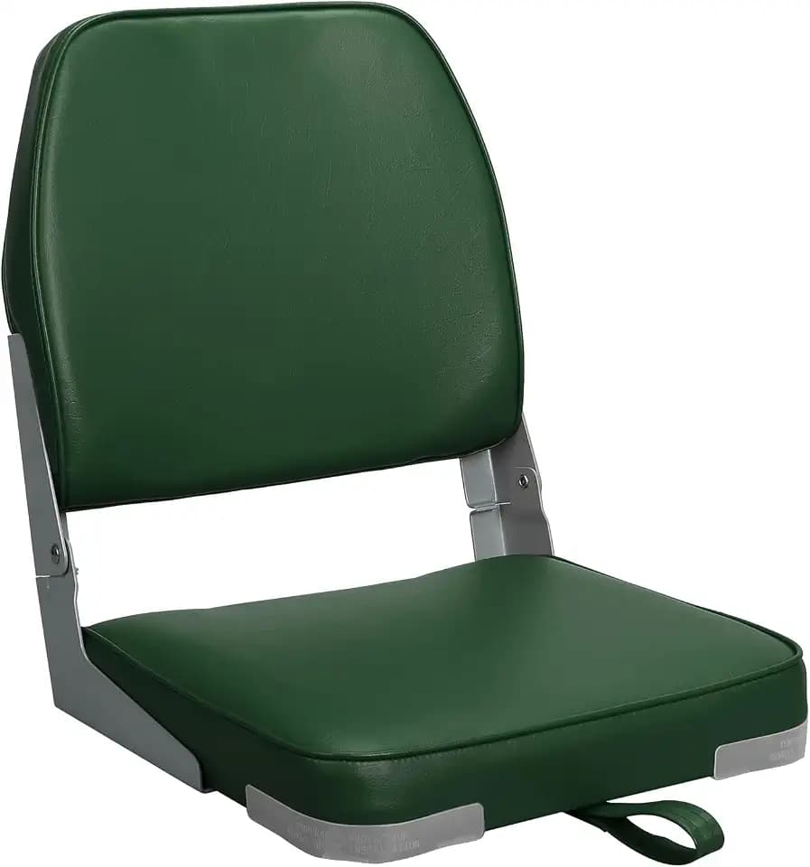 ERGOSEAT Low Back Boat Seats Fold-Down Fishing Boat Seat, 1 Pack, Green