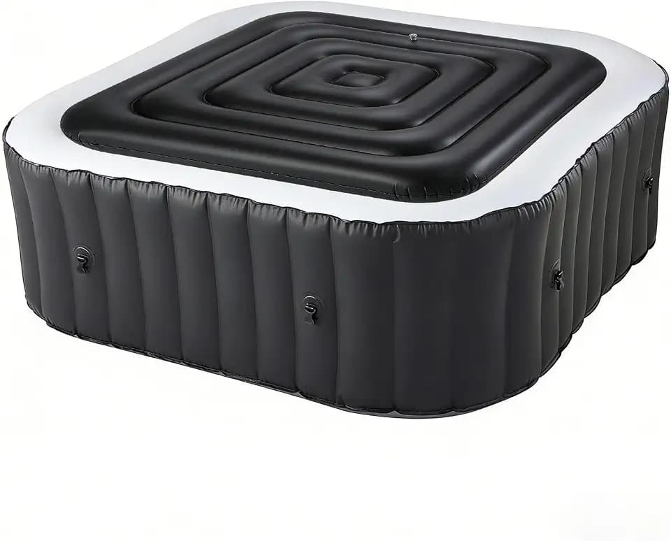 5.2 Ft Inflatable Hot Tub Cover, Heat-Retaining Lid for Square Spas