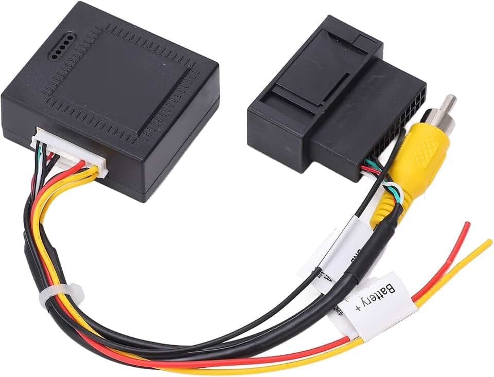 Haofy RGB-Konverter-Ersatz, 12 V 5 W Adapter Video-Audio-Konverter-Adapter ABS-Material, Plug-and-Play für RCD510 RNS510 RNS315 mit AV-Konverter für Rückfahrkamera-Teile